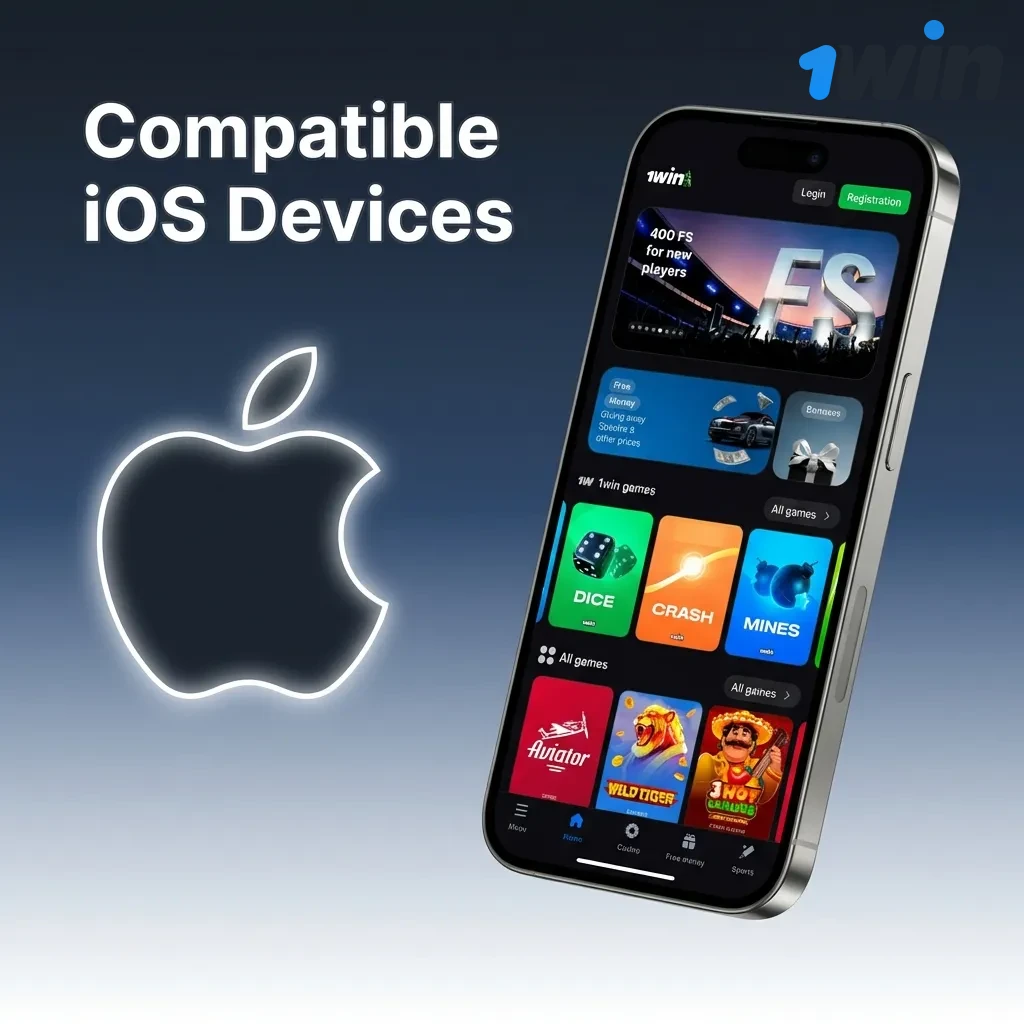 List of compatible iOS devices including iPhone models X through 15 and recent iPad Pro, Air, and Mini generations