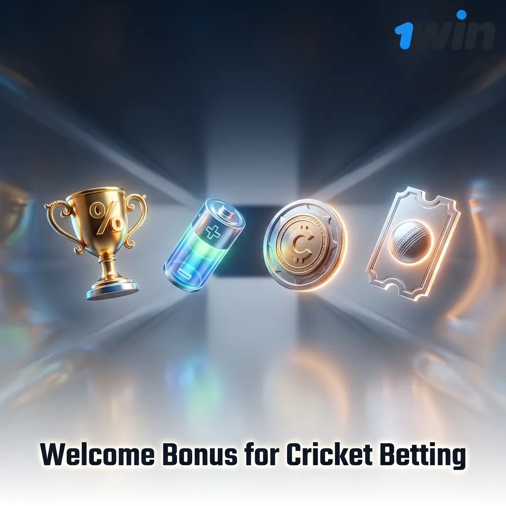 1win cricket betting welcome bonus of 500% up to ₹75,000 for new players on first deposit with wagering requirements