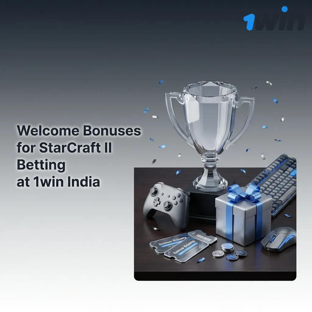 1win India offers 500% welcome bonus up to ₹75,000 for StarCraft II betting with simple deposit and wagering requirements.